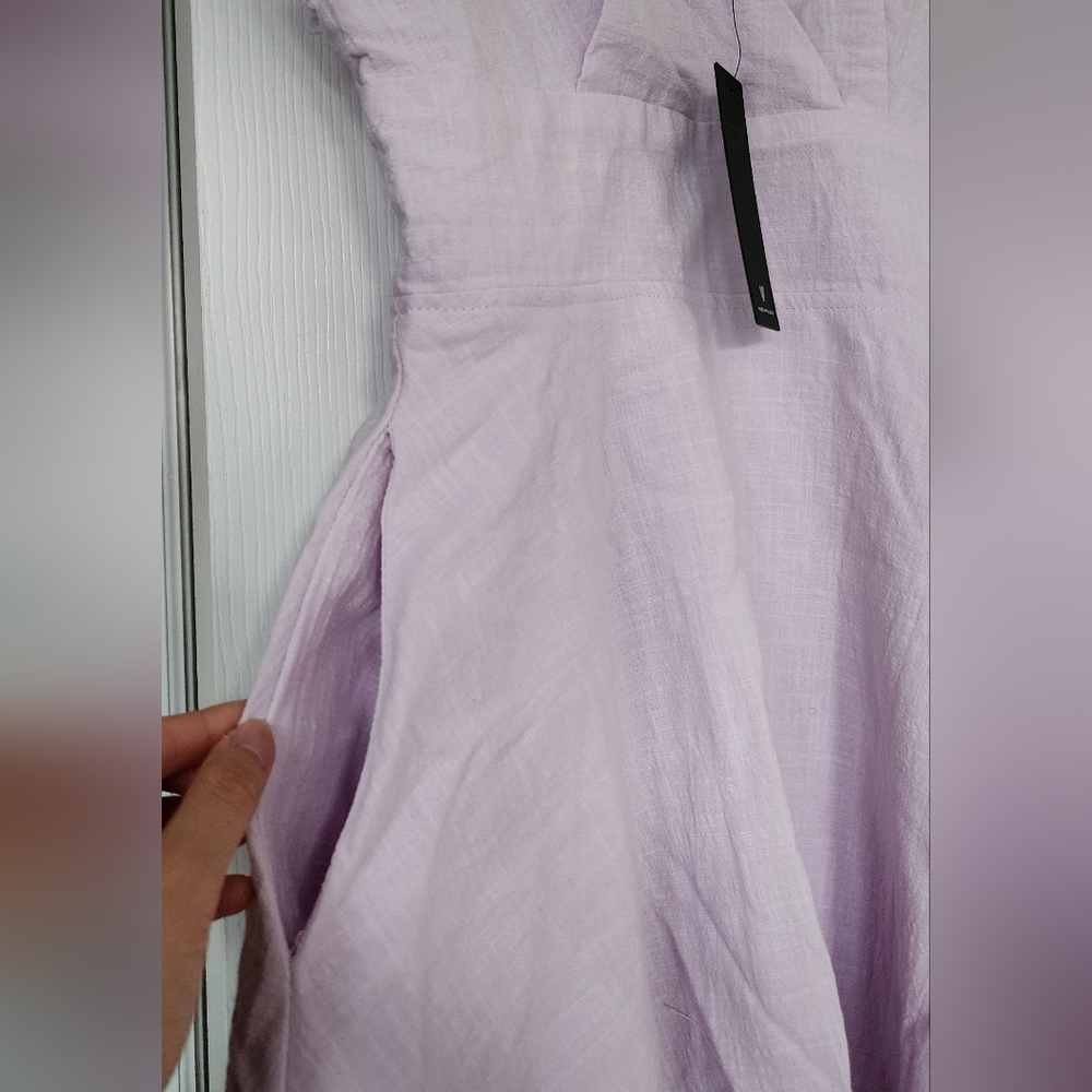 Sweeten Me Up Lilac Flutter Sleeve Mini Dress With Pockets - Picture 4 of 5